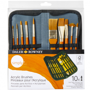 Simply Gold Taklon Brush Zip Case (11pc)