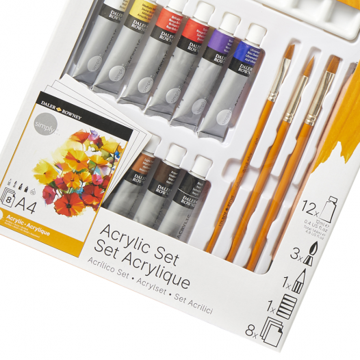 Simply Acrylic Colour Starter Set (25pc)