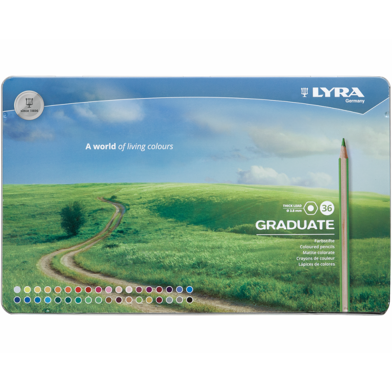 Lyra Graduate Pencils - Permanent Tin of 36