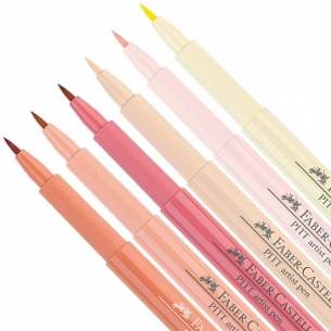 PITT Artist Brush Pen Light Skin Tone Wallet (6pc) PITT Artist Brush Pen Light Skin Tone Wallet (6pc)