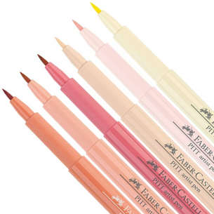 PITT Artist Brush Pen Light Skin Tones Set (6pc)