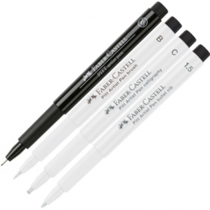 PITT Artist Black & White Pen Wallet (4pc) PITT Artist Black & White Pen Wallet (4pc)