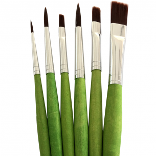 Professional Artist Paint Brush Set of 40 with Storage Case - Includes Round and Flat Art Brushes with Hog, Pony, and Nylon Hair Bristles - Perfect