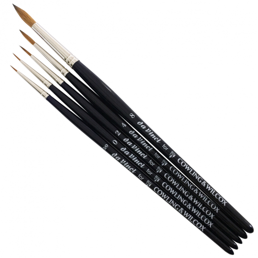 Cowling & Wilcox: Exclusive Red Sable Brush Set (made by Da Vinci)