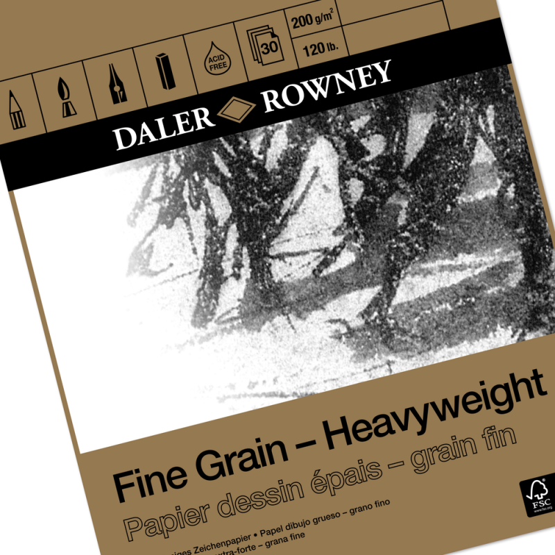 Daler-Rowney Fine Grain Heavyweight Pads (200gsm) | Cowling & Wilcox Ltd.