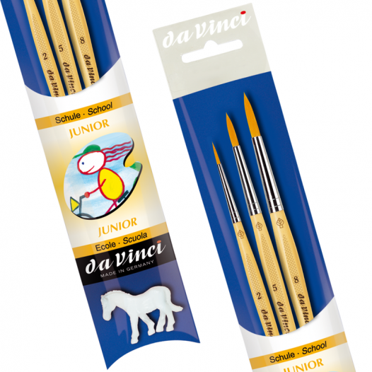Da Vinci Brushes - Set 4212: Junior Synthetics (set of 3 + horse miniature)