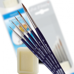Da Vinci Brushes - Set 5246: Red Sable - Watercolour (set of 5 + vegetable soap) Da Vinci Brushes - Set 5246: Red Sable - Watercolour (set of 5 + vegetable soap)
