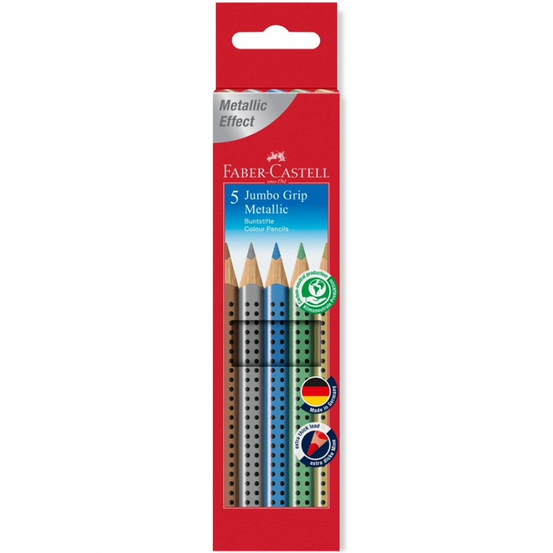Faber-Castell - Jumbo Grip Metallic Pencils (set of 5)