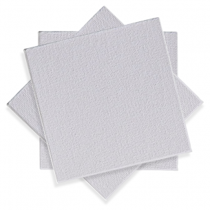 White Cotton Canvas Board 10 x 10cm Pack (3pc)