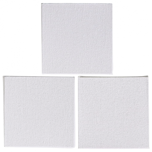 White Cotton Canvas Board 10 x 10cm Pack (3pc) White Cotton Canvas Board 10 x 10cm Pack (3pc)