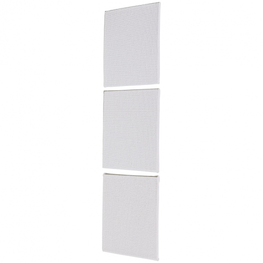 White Cotton Canvas Board 10 x 10cm Pack (3pc)
