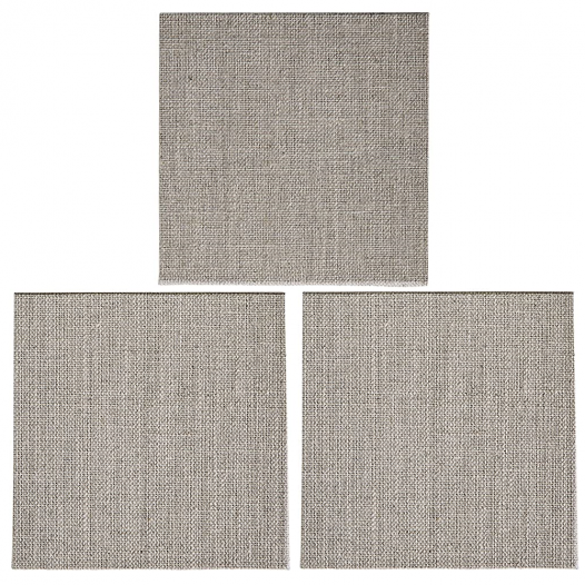 Natural Linen Canvas Board 10 x 10cm Pack (3pc)