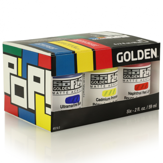 Golden - SoFlat Matte Acrylic POP! (6 x 59ml) Golden - SoFlat Matte Acrylic POP! (6 x 59ml)