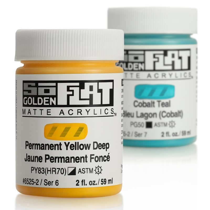 Golden SoFlat Matte Acrylic 2 oz Permanent Yellow