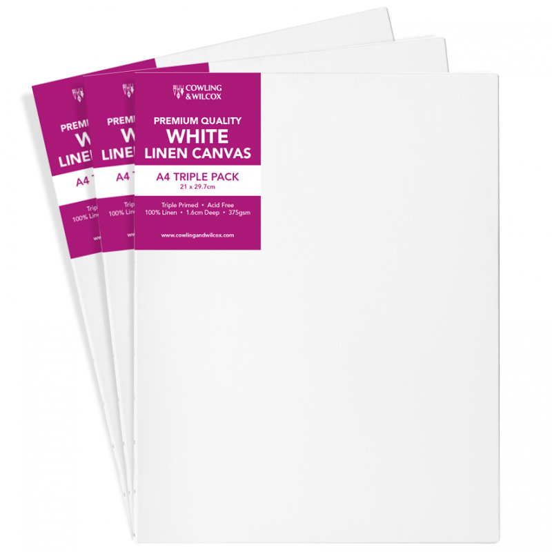 White Linen Canvas (set of 3)