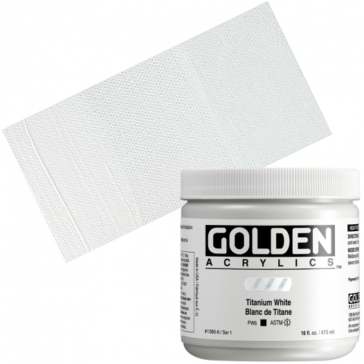 Golden : Heavy Body : Acrylic Paint : 473ml (16oz) : Titanium White