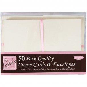 Anita's Card & Envelope A6 Cream Pack (50pc) Anita's Card & Envelope A6 Cream Pack (50pc)