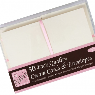 Anita's Card & Envelope A6 Cream Pack (50pc)