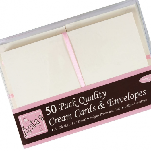 Anita's Card & Envelope A6 Cream Pack (50pc) Anita's Card & Envelope A6 Cream Pack (50pc)