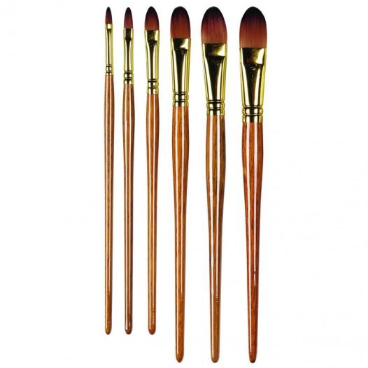 NEW 6PC FILBERT PAINT BRUSHES BY UARTSTUDIO