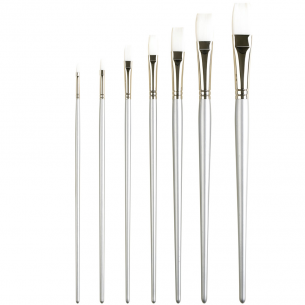 Series 201 Sterling Acrylix Brush - Long Flat (individual)