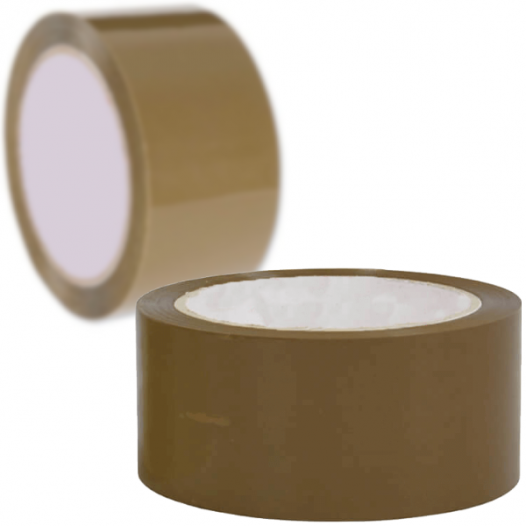 Brown Low-Noise Packing Tape Roll