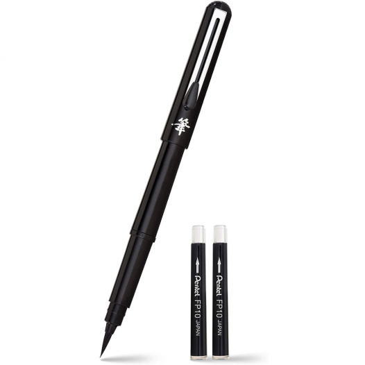 Pocket Black Brush Pen (with 2 cartridges)