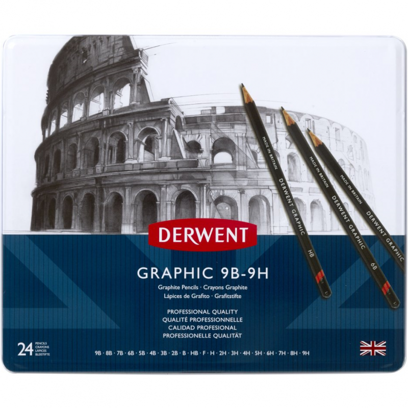 Graphic Pencil Tin (24pc)