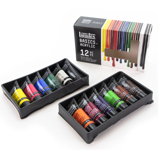 BASICS Acrylic Colour Set (12 x 22ml)