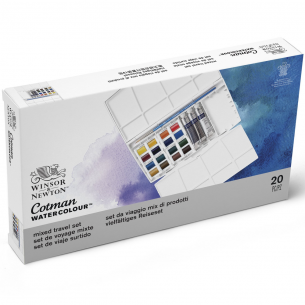 Cotman Watercolour Mixed Travel Set (20pc)