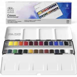 Cotman Watercolour Complete Travel Tin (24pc)