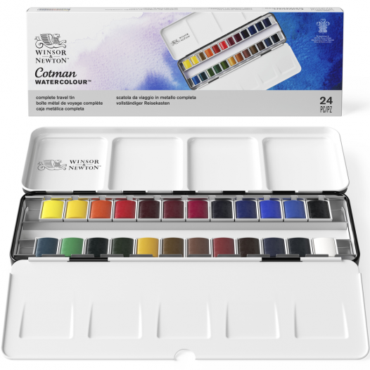 Cotman Watercolour Complete Travel Tin (24pc) Cotman Watercolour Complete Travel Tin (24pc)