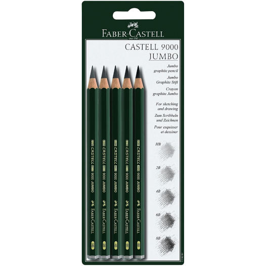 9000 Graphite Jumbo Pencil Set (pack of 5)
