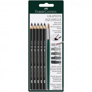 Graphite Aquarelle Pencil & Brush Set (6pc)