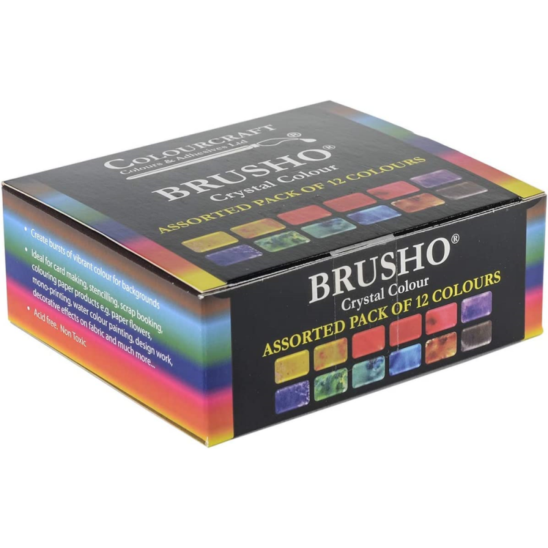 Brusho - Assorted Crystal Colour Pack (12pc)