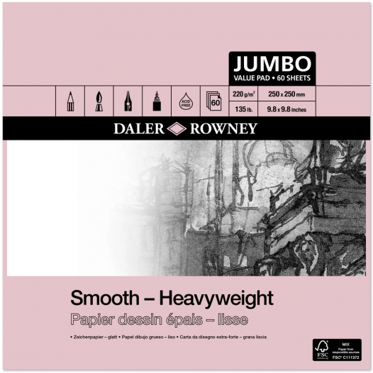 Smooth Heavyweight Square Jumbo Pad (220gsm)