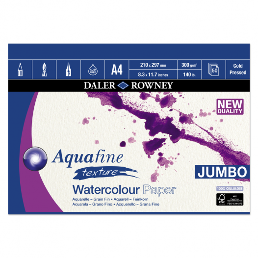 Aquafine Texture Jumbo Gummed Pads (300gsm)