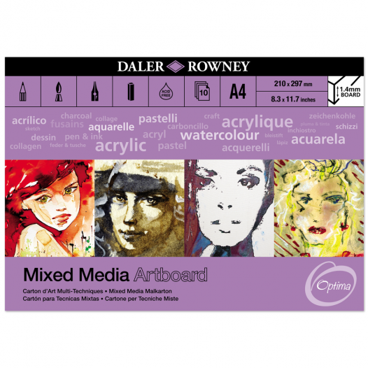 Optima Mixed Media A4 Artboard Pad (1.4mm)