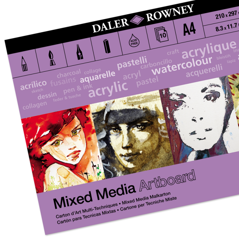 Optima Mixed Media A4 Artboard Pad (1.4mm)