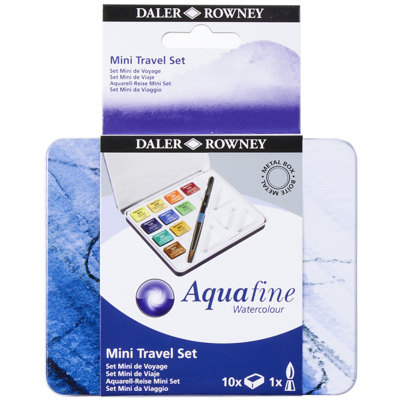 Daler Rowney Watercolour Mini Travel Set of 10