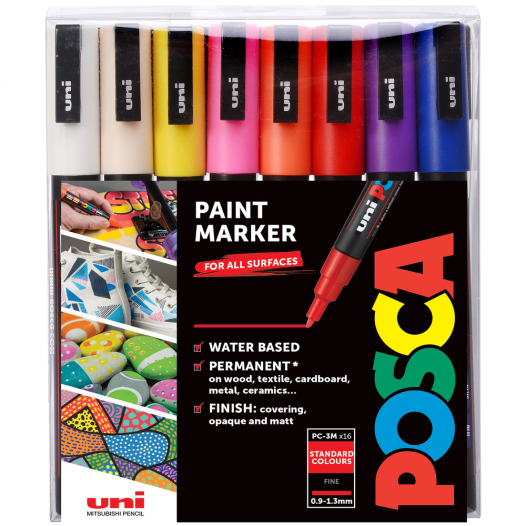 POSCA Paint Marker PC-3M Complete Set (16pc)