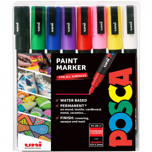 POSCA Paint Marker PC-3M Starter Set (8pc) POSCA Paint Marker PC-3M Starter Set (8pc)