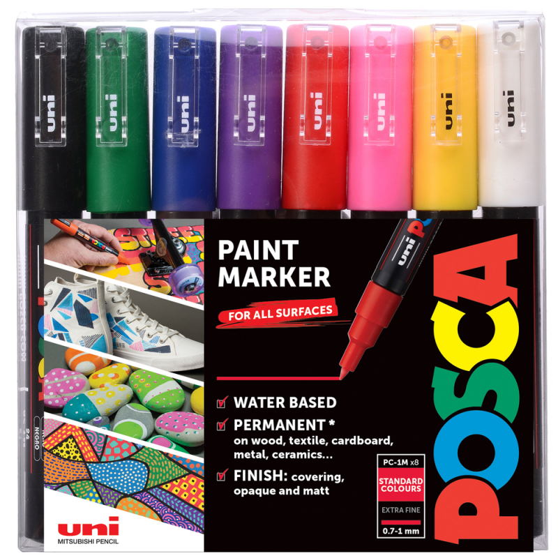 POSCA Paint Marker PC-1MC Starter Set (8pc)