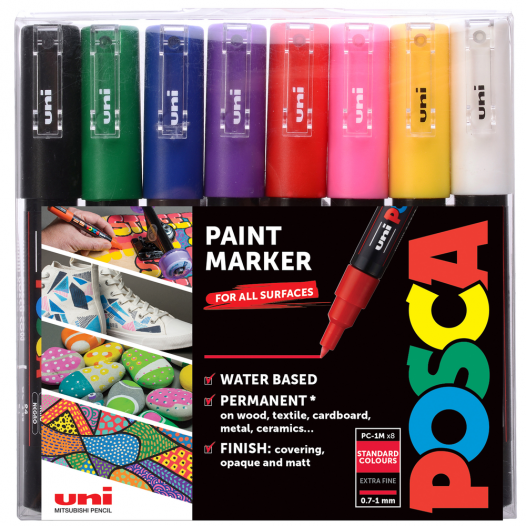 Uni POSCA Marker Pen PC-3M Fine Collection Box of 40 Assorted