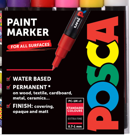POSCA Paint Marker PC-1MC Starter Set (8pc)