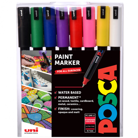 POSCA Paint Marker PC-1MR Starter Set (8pc)