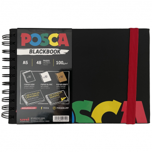 POSCA Blackbook A5 Sketchbook (100gsm)