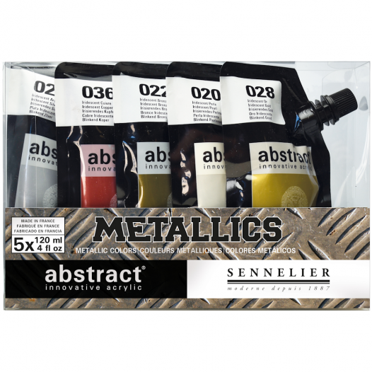 Abstract Heavy Body Acrylic Metallic Set (5 x 120ml) Abstract Heavy Body Acrylic Metallic Set (5 x 120ml)