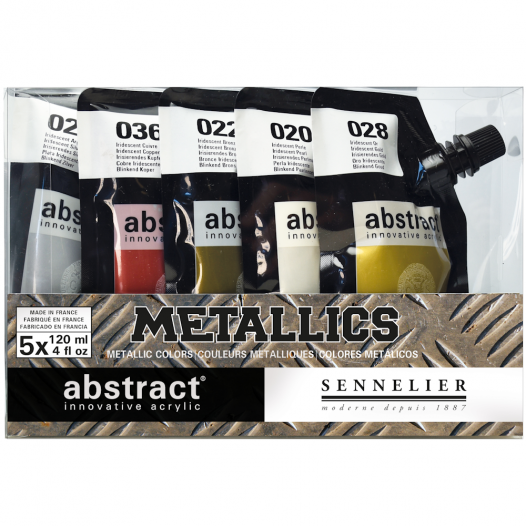 Abstract Heavy Body Acrylic Metallic Set (5 x 120ml)