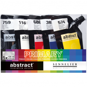 Abstract Heavy Body Acrylic Primary Set (5 x 120ml)